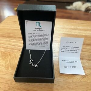 Francis Claire  Starry Zodiac Moissanite Gemstone Necklace SCORPIO